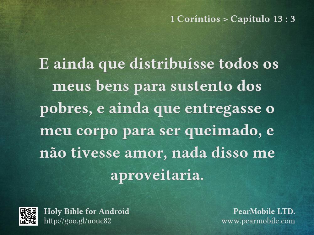 1 Coríntios, Capítulo 13:3